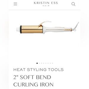 Kristin Ess Gold and White Curling Iron 2”